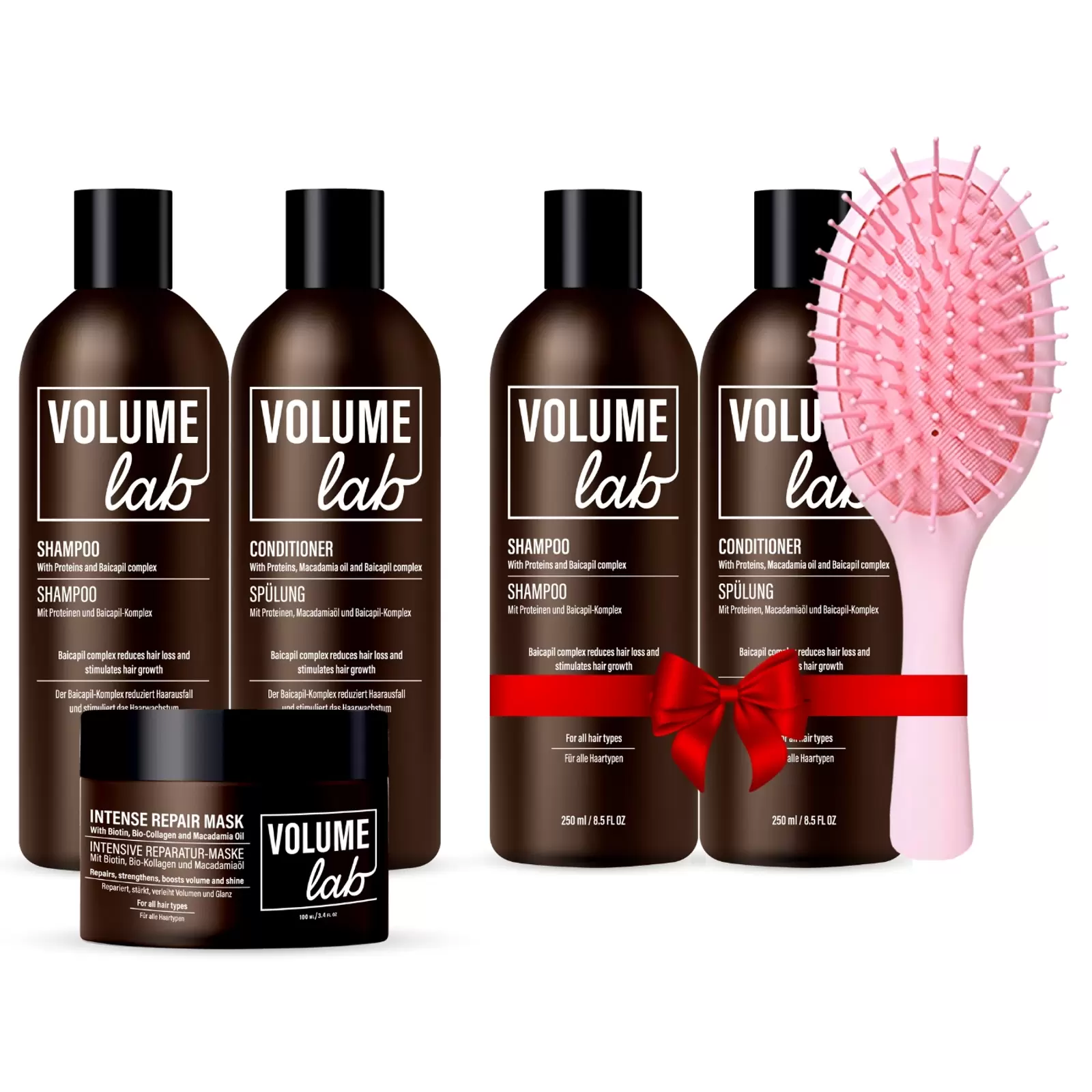 Volume Lab -sarja: Shampoo, Hiusbalsami, Hiusnaamio + LAHJA: Shampoo, Hiusbalsami ja hiusharja! Volume Lab -sarja: Shampoo, Hiusbalsami, Hiusnaamio + LAHJA: Shampoo, Hiusbalsami ja hiusharja!